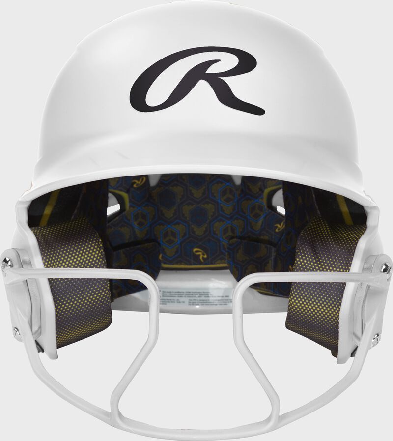 Rawlings Mach Hi-Viz Fastpitch Batting Helmet, White, Senior loading=