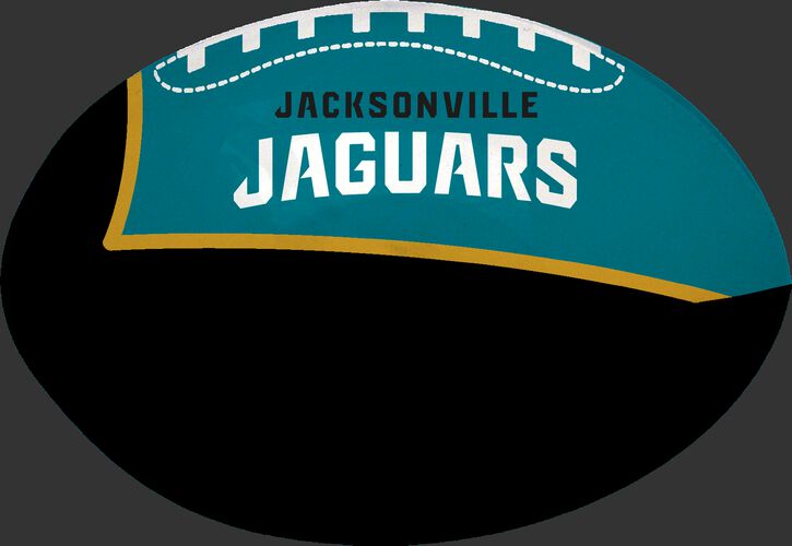 Black and Teal NFL Jacksonville Jaguars Football With Team Name SKU #07831091112