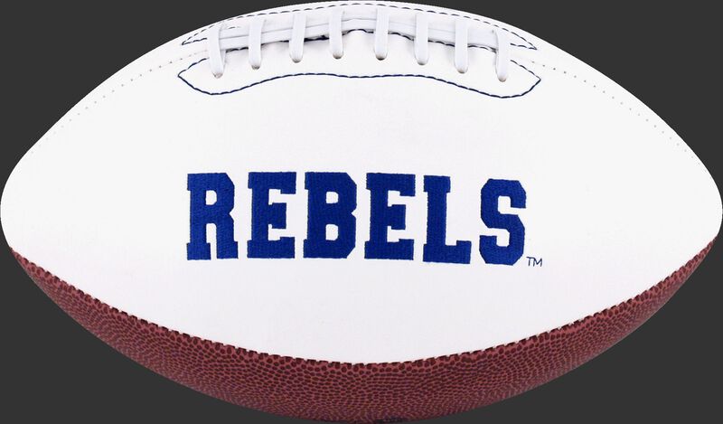 White NCAA Ole Miss Rebels Football With Team Name SKU #05733087121
