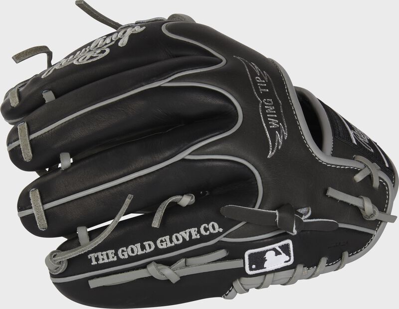 Dark Shadow Wing Tip back of an 11.75" Heart of the Hide R2G glove with the MLB logo on the pinky - SKU: PROR205W-2DS