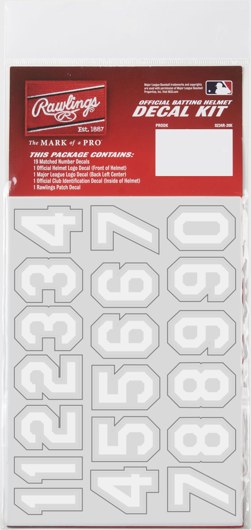 Number stickers for an Astros sticker kit