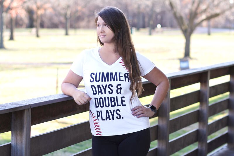 Right Side of Rawlings Women's Summer Days & Double Plays T-Shirt - SKU #RA30001-400
