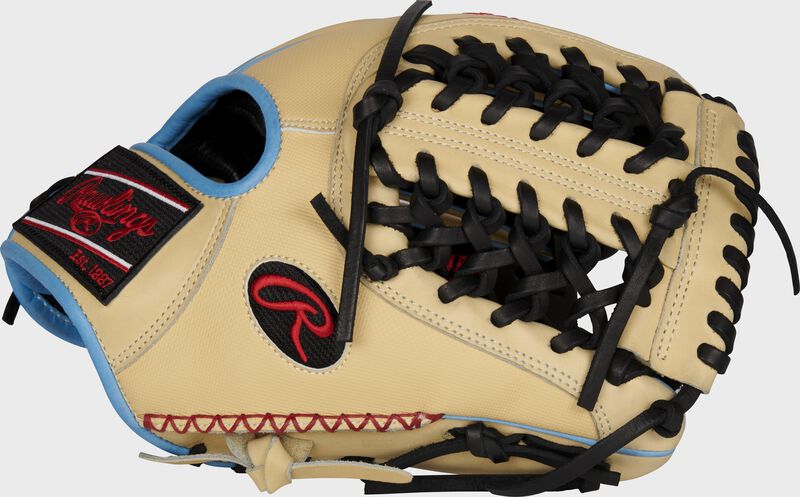 Thumb of a camel 2022 Pro Preferred 11.5-Inch infield/pitcher's glove with a Modified Trap-Eze web - SKU: PROS204-4BSS