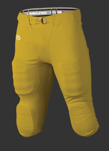 Front of Rawlings Light Gold Adult Slotted Football Pant - SKU #FP147
