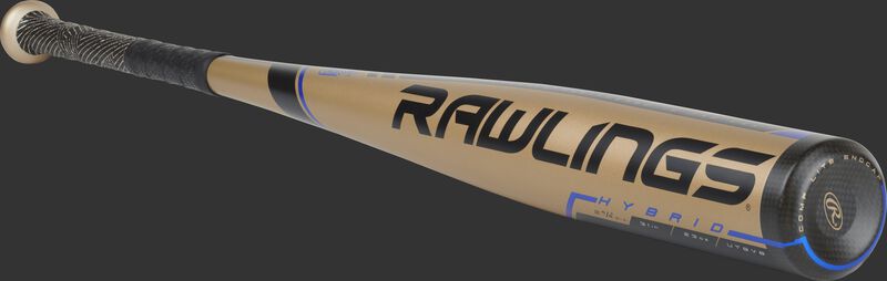 UT9V8 Rawlings USSSA -8 baseball bat with a gold barrel and black end cap