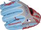 Back of a HOH R2G Wing Tip infield glove with the MLB logo on the pinky - SKU: RSGPROR204W-2GCB image number null