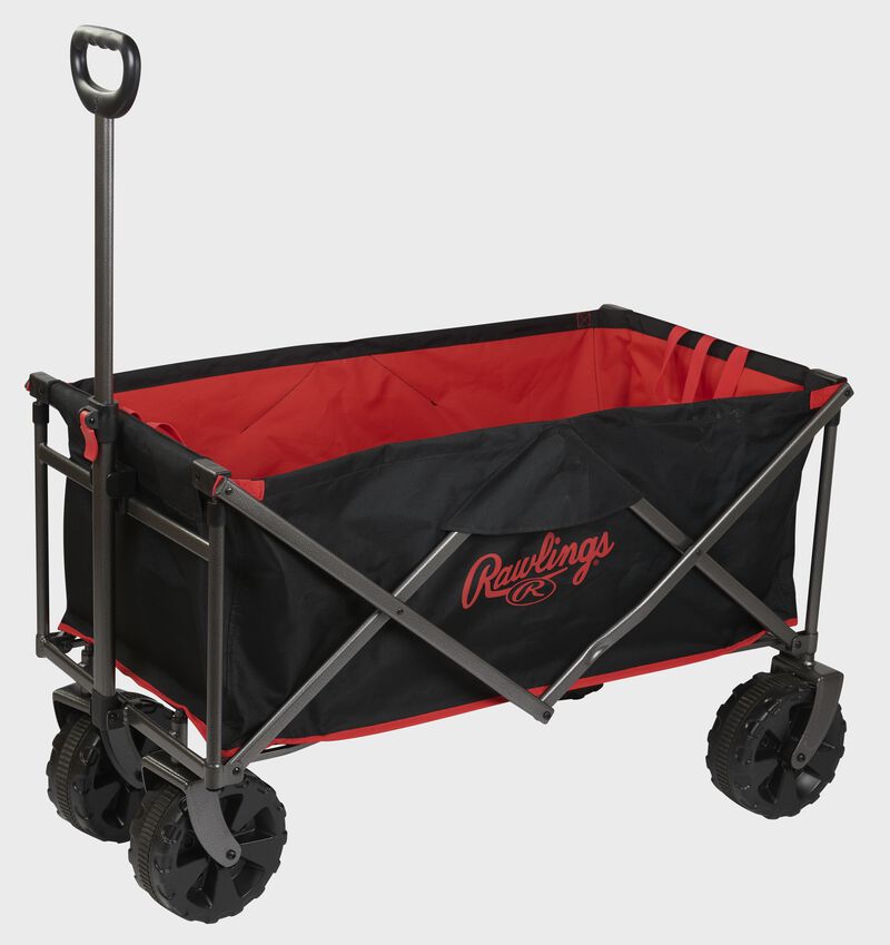 A black Rawlings outdoor utility wagon - SKU: 00944043511