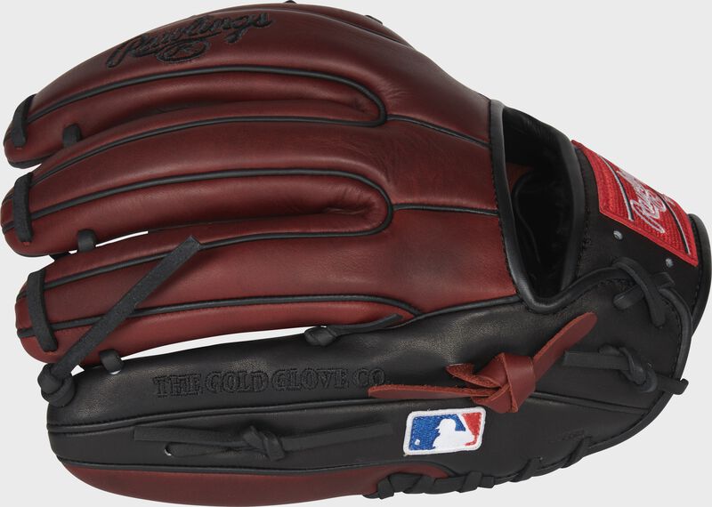 Back of a Heart of the Hide 11.75-Inch infield glove with the MLB logo on the pinky - SKU: RSGPRO315-2JPPRO loading=