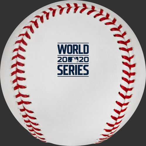 The 2020 World Series logo stamped on a MLB baseball - SKU: EA-WSBB20-R