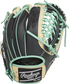 Shell back view of black, camel, and teal 2021 Exclusive HOH R2G 11.5-inch infield/pitcher's glove image number null