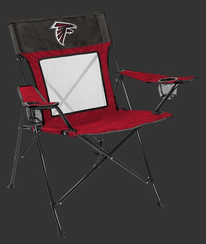 Front of Rawlings Grey and Red NFL Atlanta Falcons Game Changer Chair With Team Logo SKU #00651060111