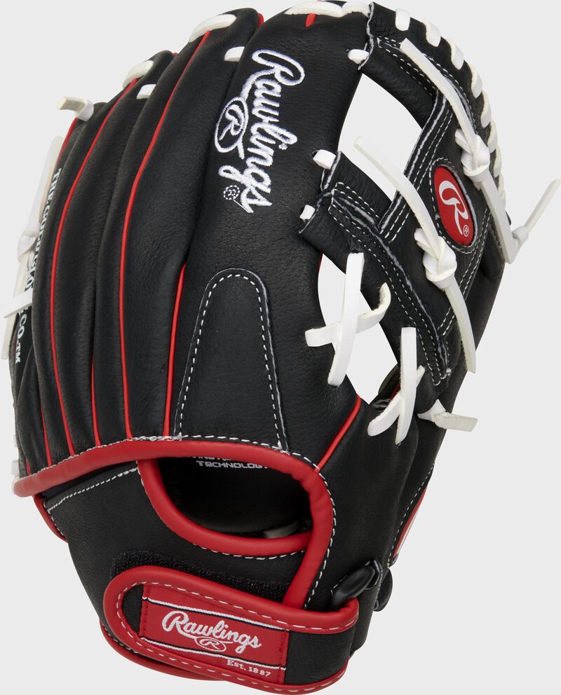 Back of a Mark of a Pro Light youth 11" glove with a velcro wrist strap - SKU: MPL110FL