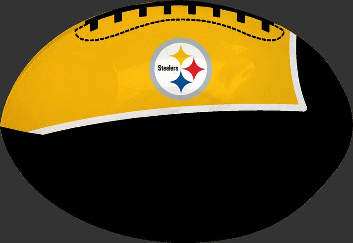 Black and Gold NFL Pittsburgh Steelers Football With Team Logo SKU #07831082114