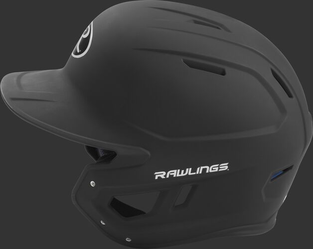 MACH senior Rawlings batting helmet with a one-tone matte black shell