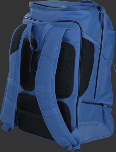 Back right view of a royal R701 Rawlings baseball backpack
