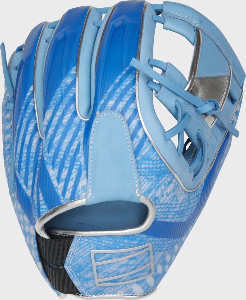 Back of a Columbia blue 11.5" REV1X I-web infield glove - SKU: REV205-2XCB