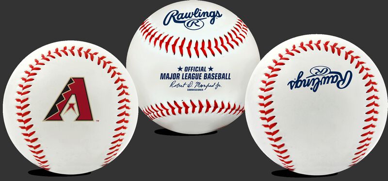 3 views of a MLB Arizona Diamondbacks baseball
