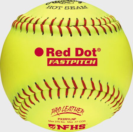 Rawlings 12-Inch Pro Leather Red Dot NFHS Fastpitch Softball Rawlings 12-Inch Pro Leather Red Dot NFHS Fastpitch Softball