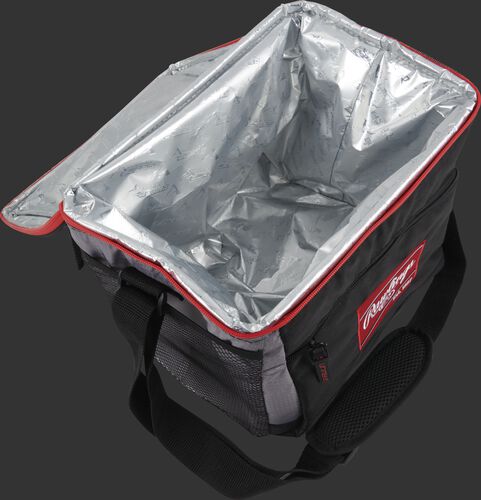 On open Rawlings 24 can cooler with silver lining on the inside - SKU: 10224043511