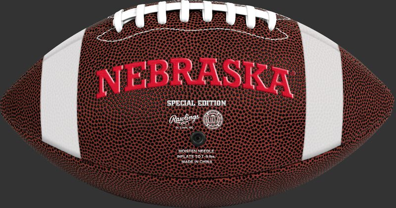 Brown NCAA Nebraska Cornhuskers Football With Team Name SKU #04623089811