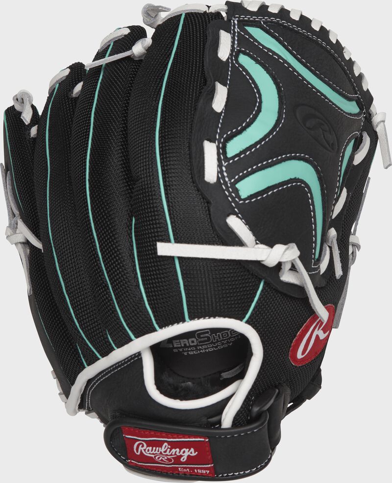 CL120BMT 12-inch Champion Lite softball outfield glove with a black back and adjustable Velcro wrist strip