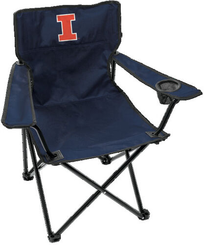 Front of Rawlings Navy Blue NCAA Illinois Fighting Illini Gameday Elite Chair With Team Logo SKU #00563029111