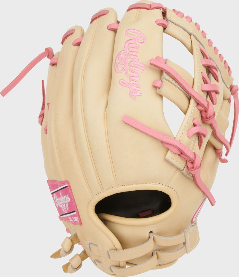 Back of a Heart of the Hide 12-inch Fastpitch Softball Glove loading=