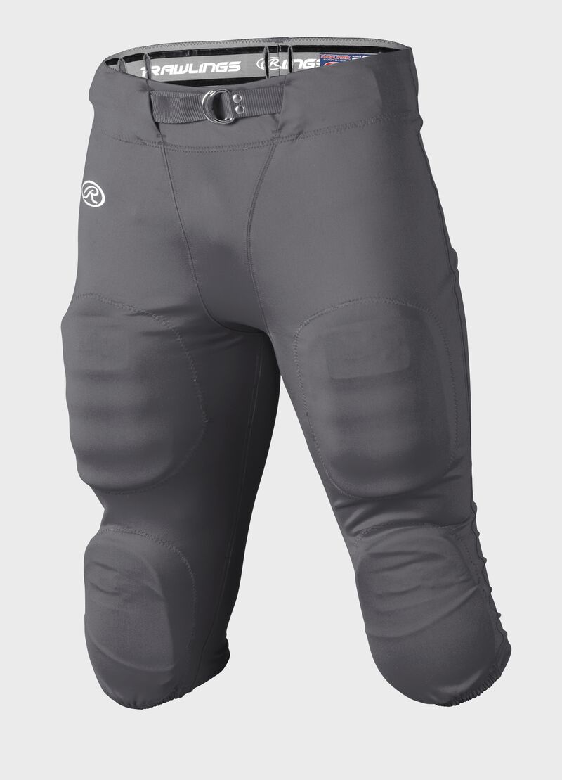 Front of Rawlings Gray Adult Slotted Football Pant - SKU #FP147 loading=