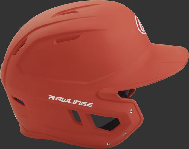 Right side of a matte burnt orange MACH helmet