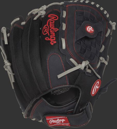 R130BGS 13-inch recreational Renegade Series glove with a black mesh back and Velcro wrist strap