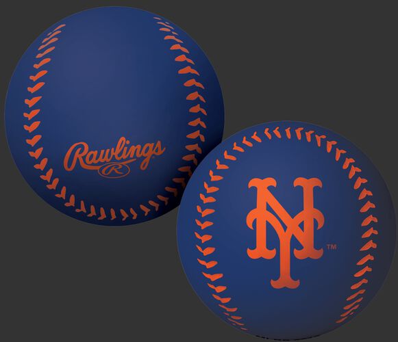 Rawlings New York Mets Big Fly Rubber Bounce Ball With Team Logo on Front In Team Colors SKU #02870017112