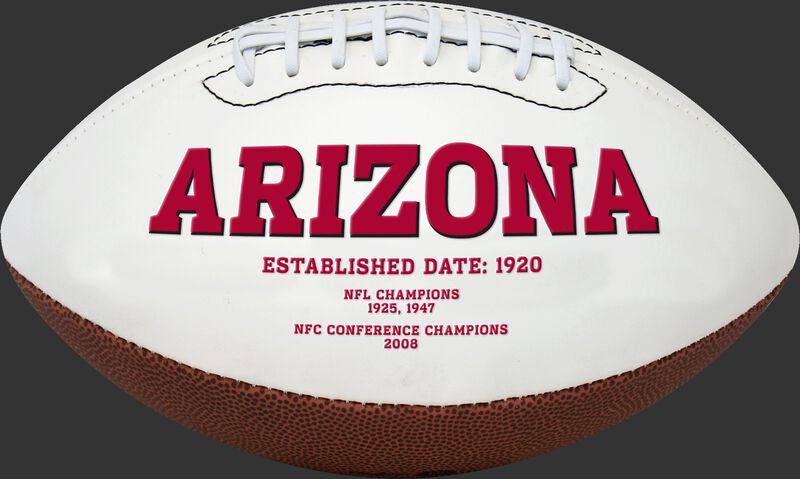 White NFL Arizona Cardinals Football With Team Name SKU #06541081811