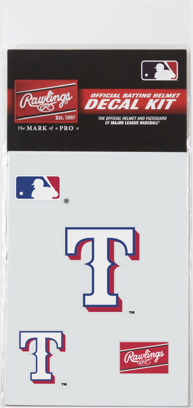 A Texas Rangers replica decal kit