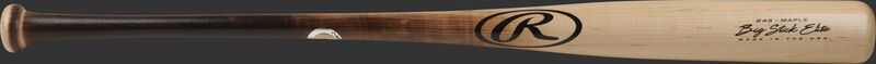 A 2021 Big Stick Elite 243 Maple wood bat with a natural wood barrel and flame tempered handle - SKU: 243RMF