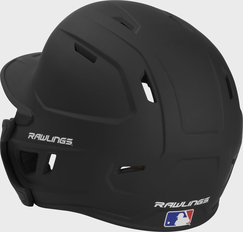 Back left-side view of Mach Right Handed Batting Helmet with EXT Flap | 1-Tone & 2-Tone - SKU: MACHEXTR