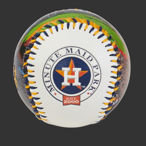 Houston Astros team logo on a MLB stadium baseball
