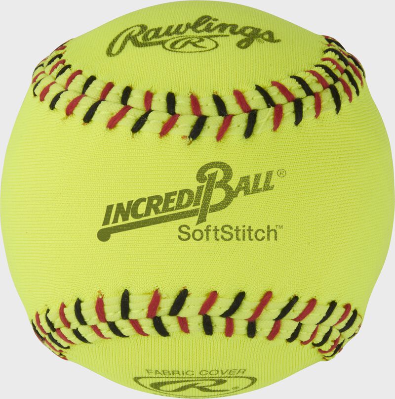 A Rawlings Incredi-ball SoftStitch 11" training softball - SKU: RIB11SS
