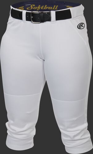 Front of Rawlings White Women's Yoga Style Softball Pant - SKU #WYP