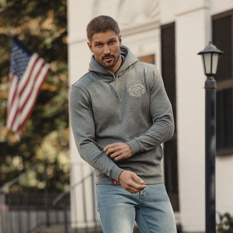 Rawlings x The Normal Brand Puremeso Fleece Hoodie, Athletic Grey, Adult 3XL