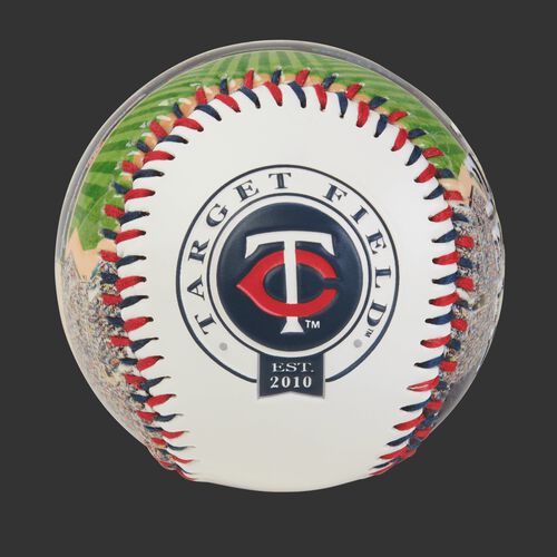 Minnesota Twins team logo on a MLB stadium baseball