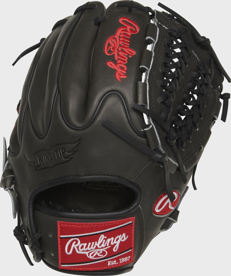 Wing Tip back of a dark shadow PRO205W-15DSP Heart of the Hide 11.75-inch infield/pitcher's glove