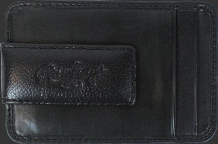 The money clip on a black Rawlings Bases Loaded magnetic money clip - SKU: RW80002-001