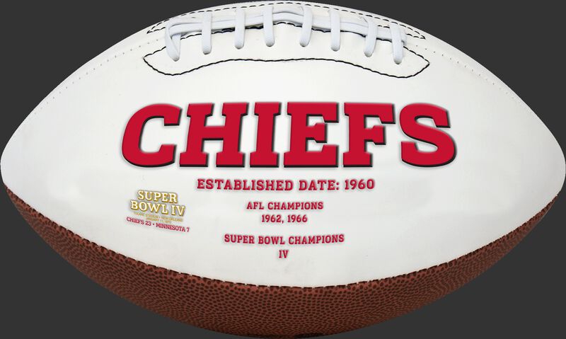 White NFL Kansas City Chiefs Football With Team Name SKU #06541071811