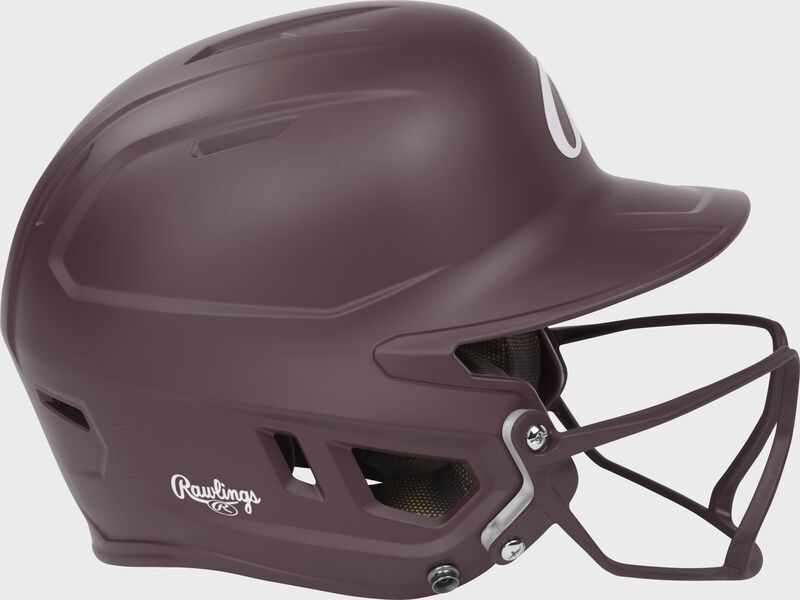Rawlings Mach Hi-Viz Fastpitch Batting Helmet, Maroon, Senior