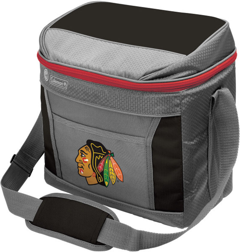 Rawlings Chicago Blackhawks 16 Can Cooler In Team Colors With Team Logo On Front SKU #03604114111 loading=