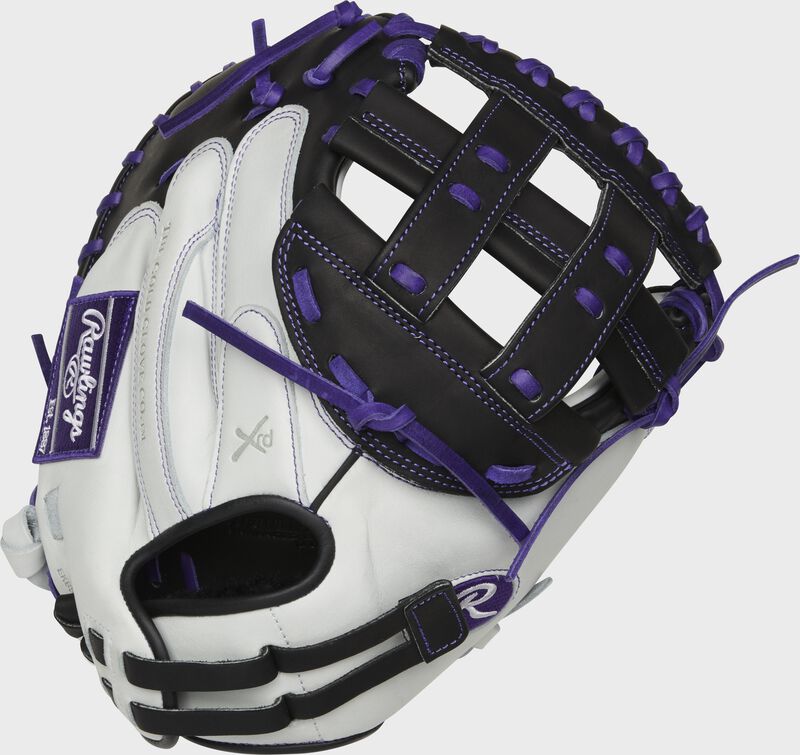 RLACM33FPPU 33-inch Liberty Advanced catcher's mitt with a white back and adjustable pull strap