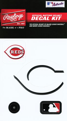 Rawlings MLB Cincinnati Reds Decal Kit With Team Logos and MLB Logo SKU #MLBDC-CIN