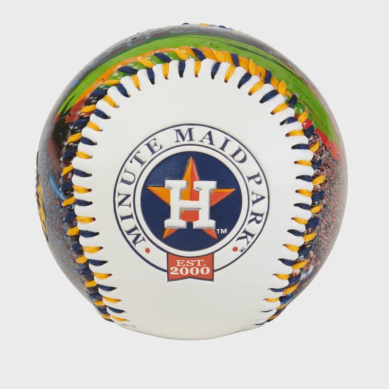Houston Astros team logo on a MLB stadium baseball