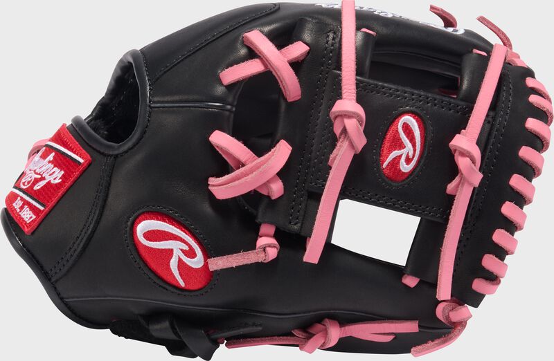 Thumb of a black Rawlings R9 ContoUR 11.25-Inch Infield Glove with a Pro I-Web