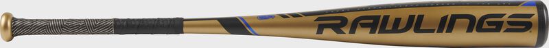 UT9V10 USSSA Velo -10 bat with a gold barrel and black/blue accents